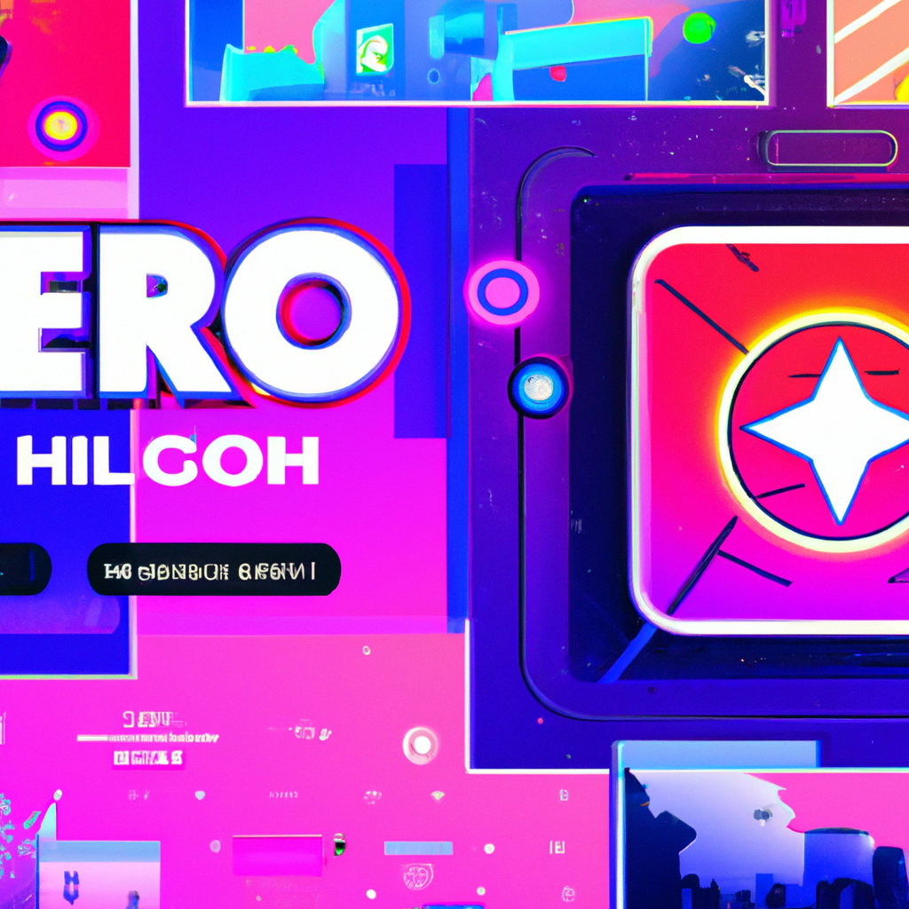 Arcadia hero artwork showcasing neon arcade grid and HUD elements